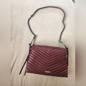 Rebecca Minkoff • Edie Chevron Leather Top-Zip Crossbody